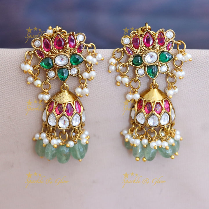 Gold Plated Jhumka Earrings - Perfect for Weddings