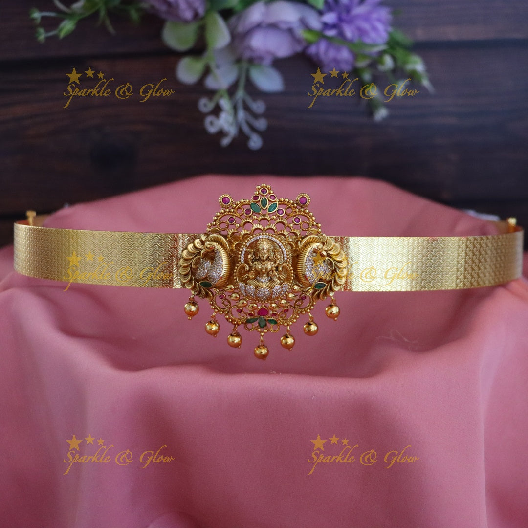 Exquisite Gold Temple Hip Belt for Festive Occasions