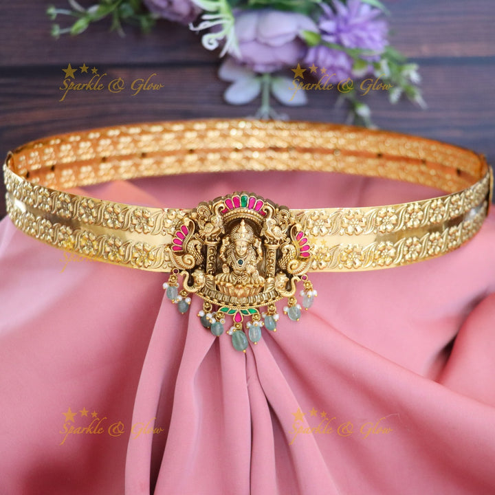 Premium Temple Design Gold Plated Hip Belt
