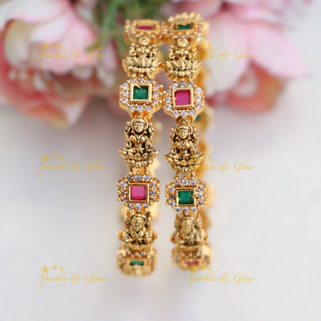 Exquisite Temple Design Gold Bangles for Festive Occasions