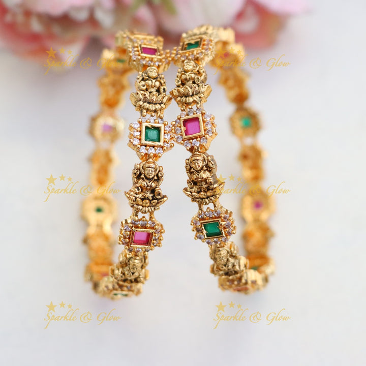Exquisite Temple Design Gold Bangles for Festive Occasions