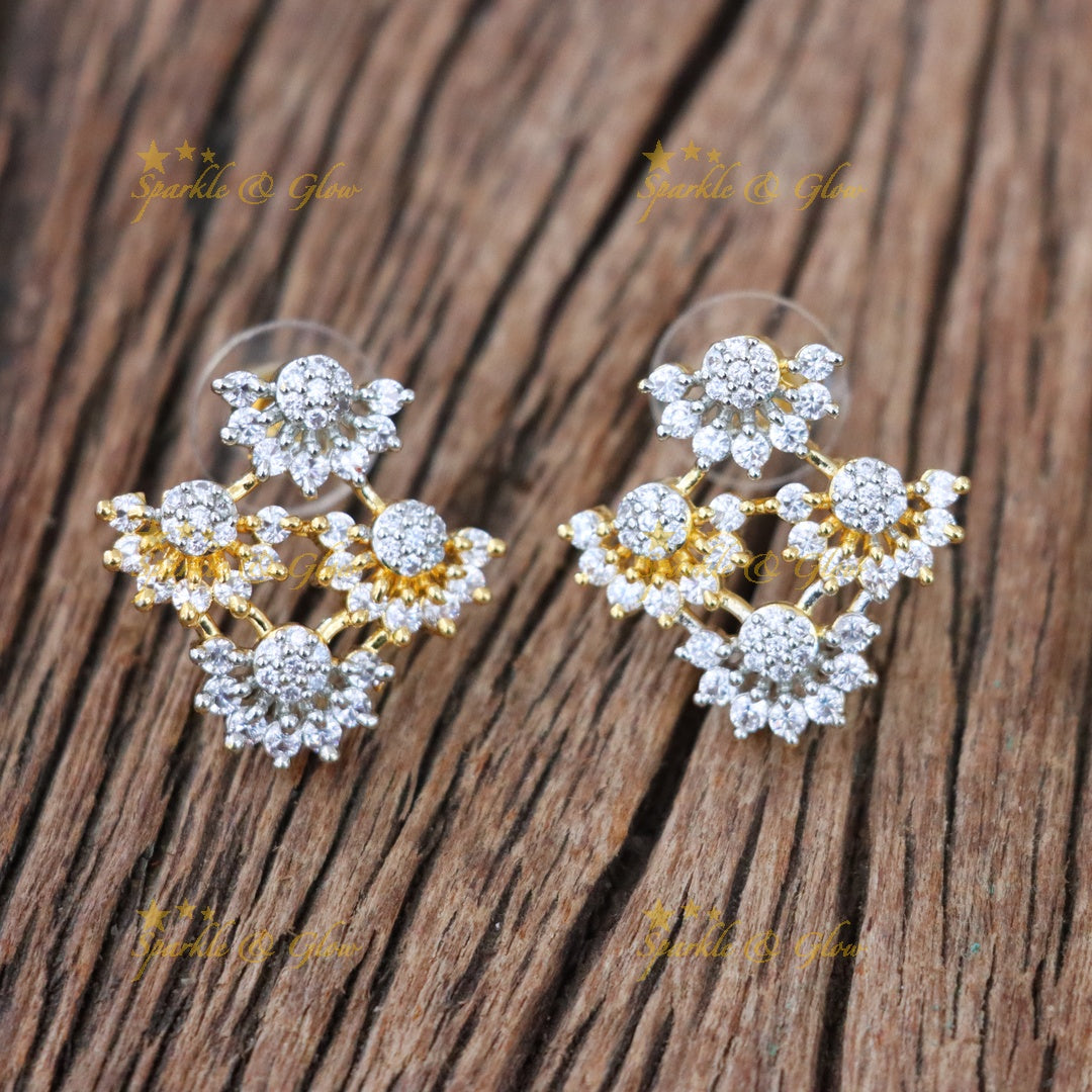 Elegant American Diamond Short Necklace Set