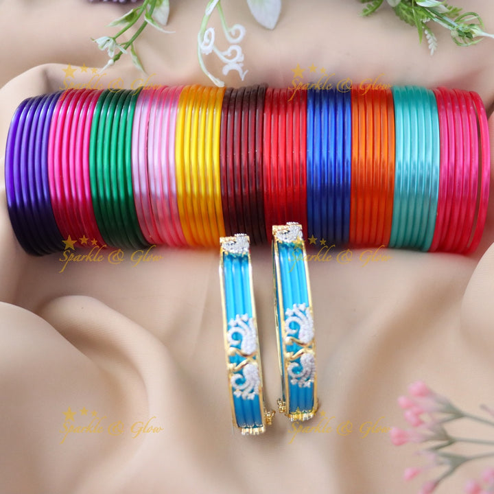 Multicolor Festive Bangles - Perfect for Weddings & Celebrations