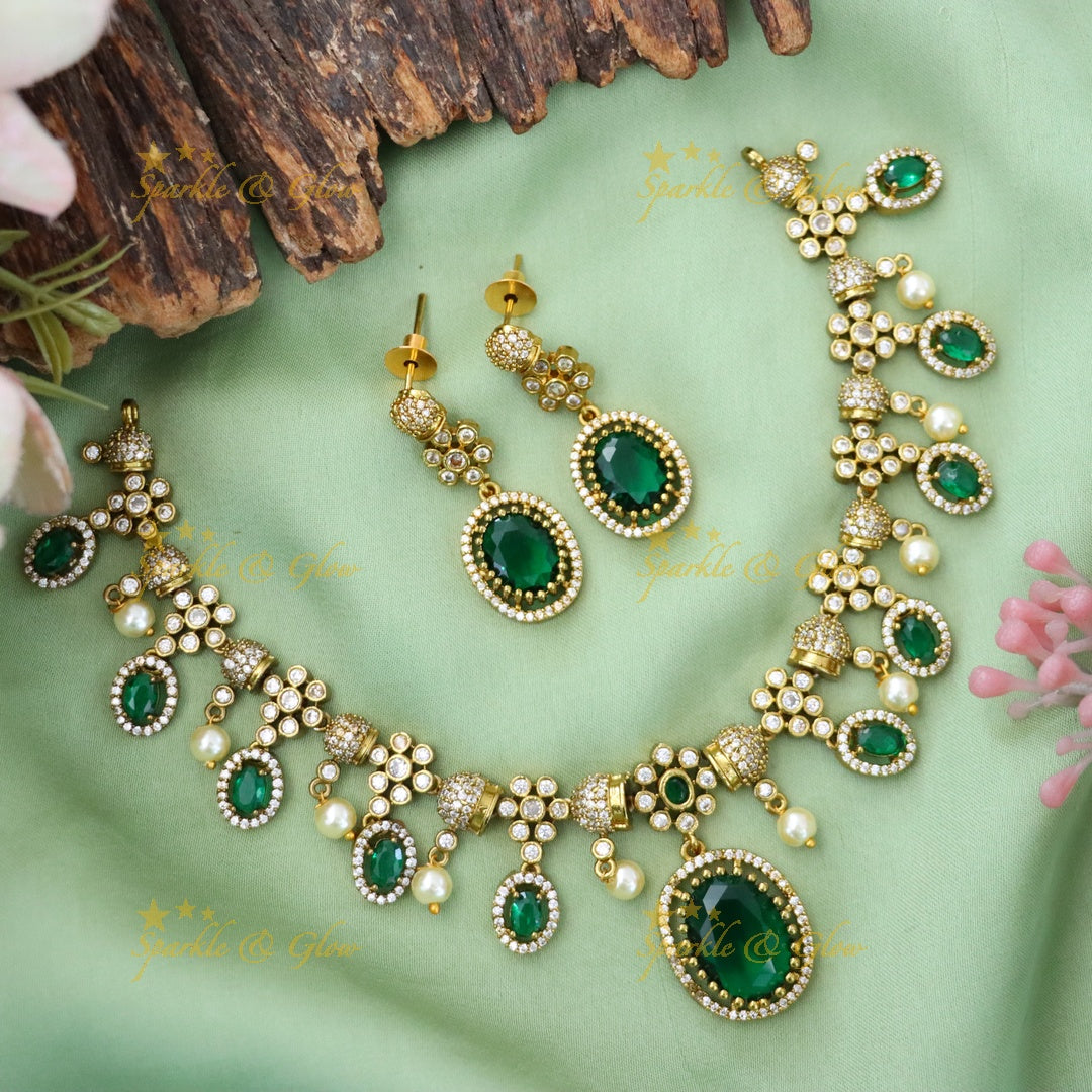 Stunning American Diamond Necklace Set for Festive Glam
