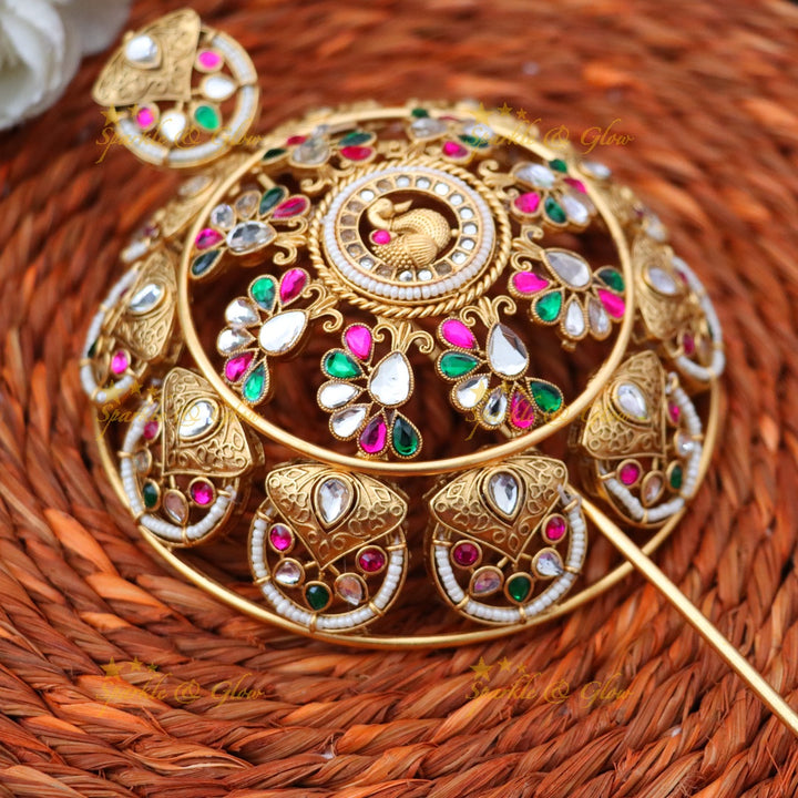 Elegant Gold Plated Hair Bun Accessory for Weddings