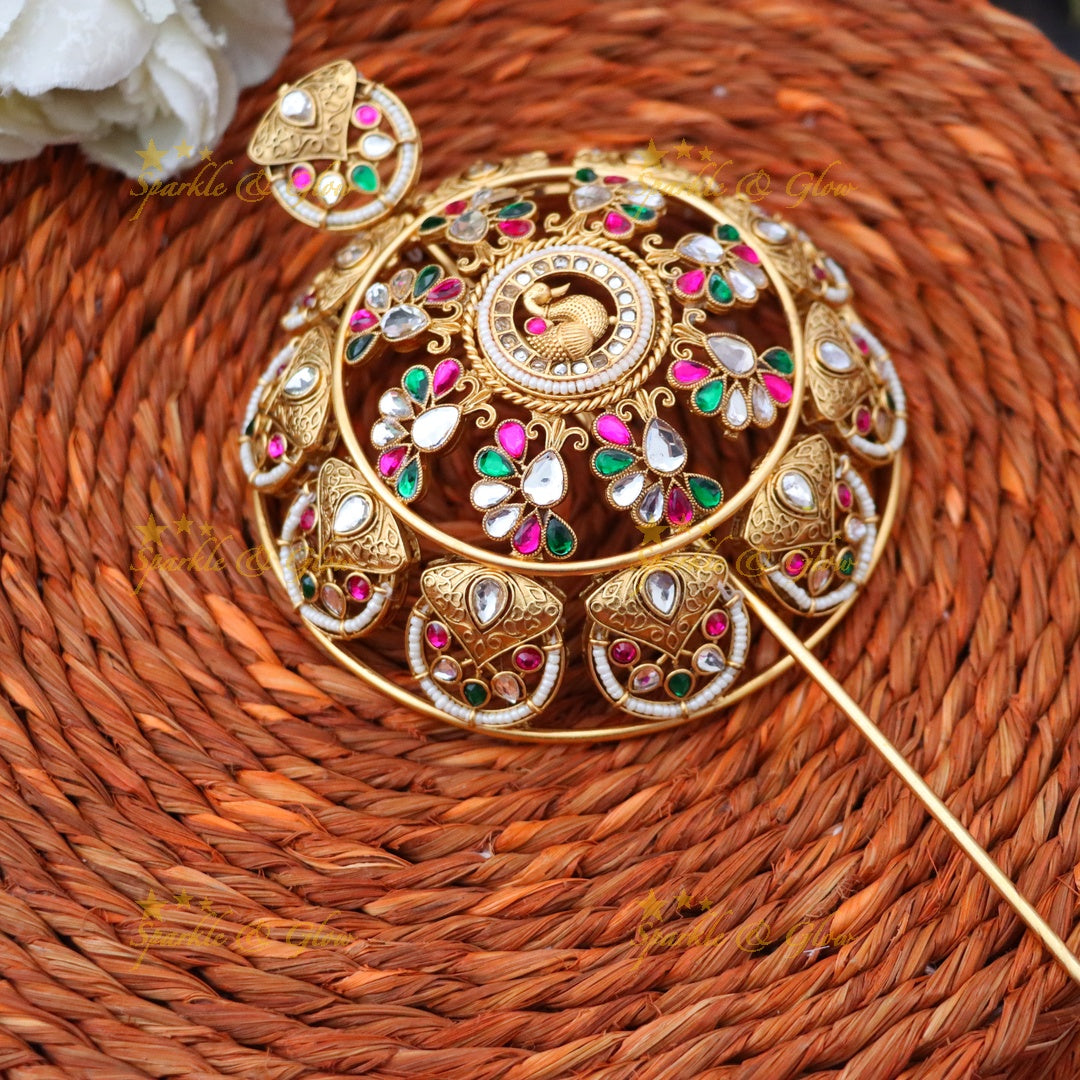 Elegant Gold Plated Hair Bun Accessory for Weddings