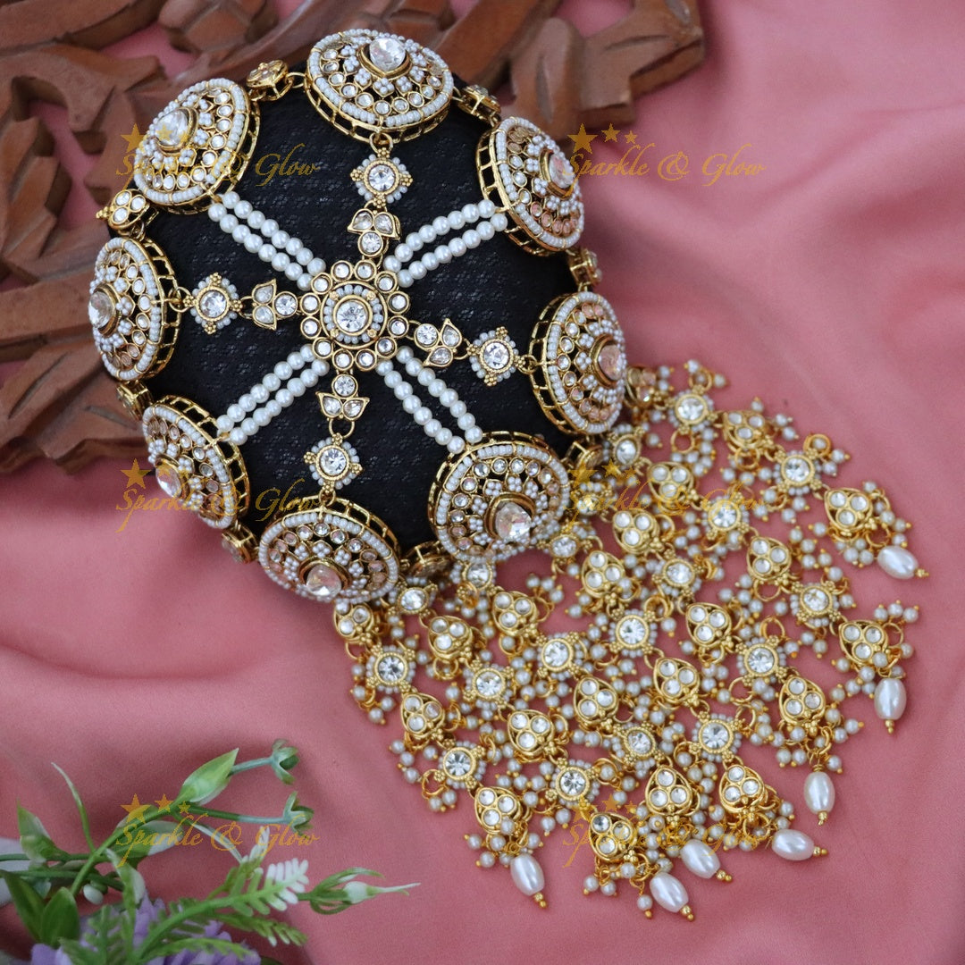 Exquisite Gold-Plated Hair Bun Jewels for Celebrations