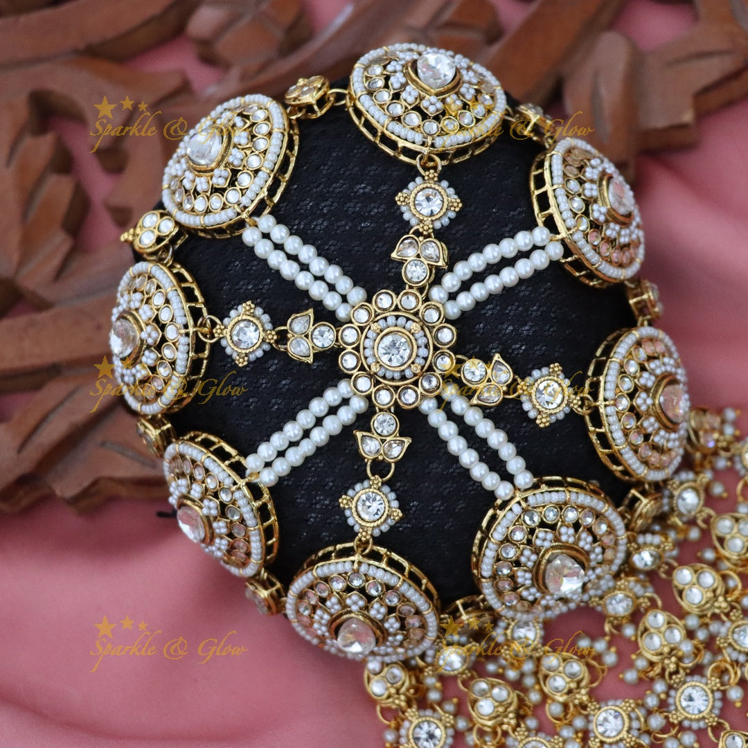 Exquisite Gold-Plated Hair Bun Jewels for Celebrations