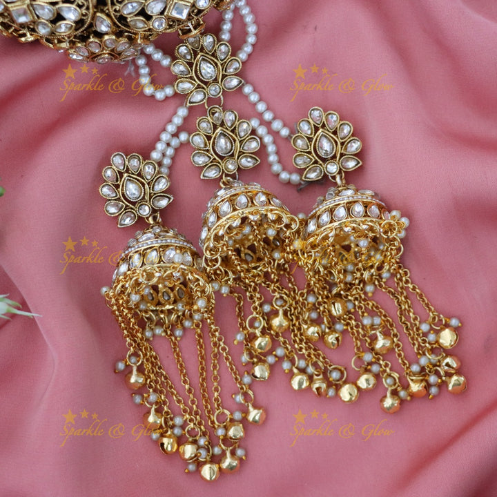 Exquisite Gold-Plated Hair Bun for Celebrations