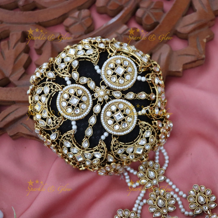 Exquisite Gold-Plated Hair Bun for Celebrations