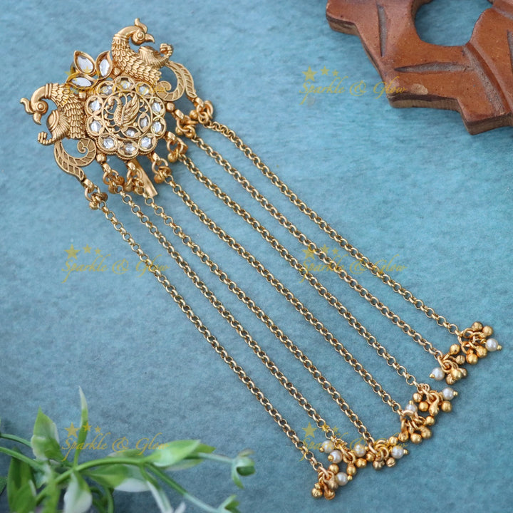 Exquisite Jadabilla Gold Hairpin for Festive Elegance