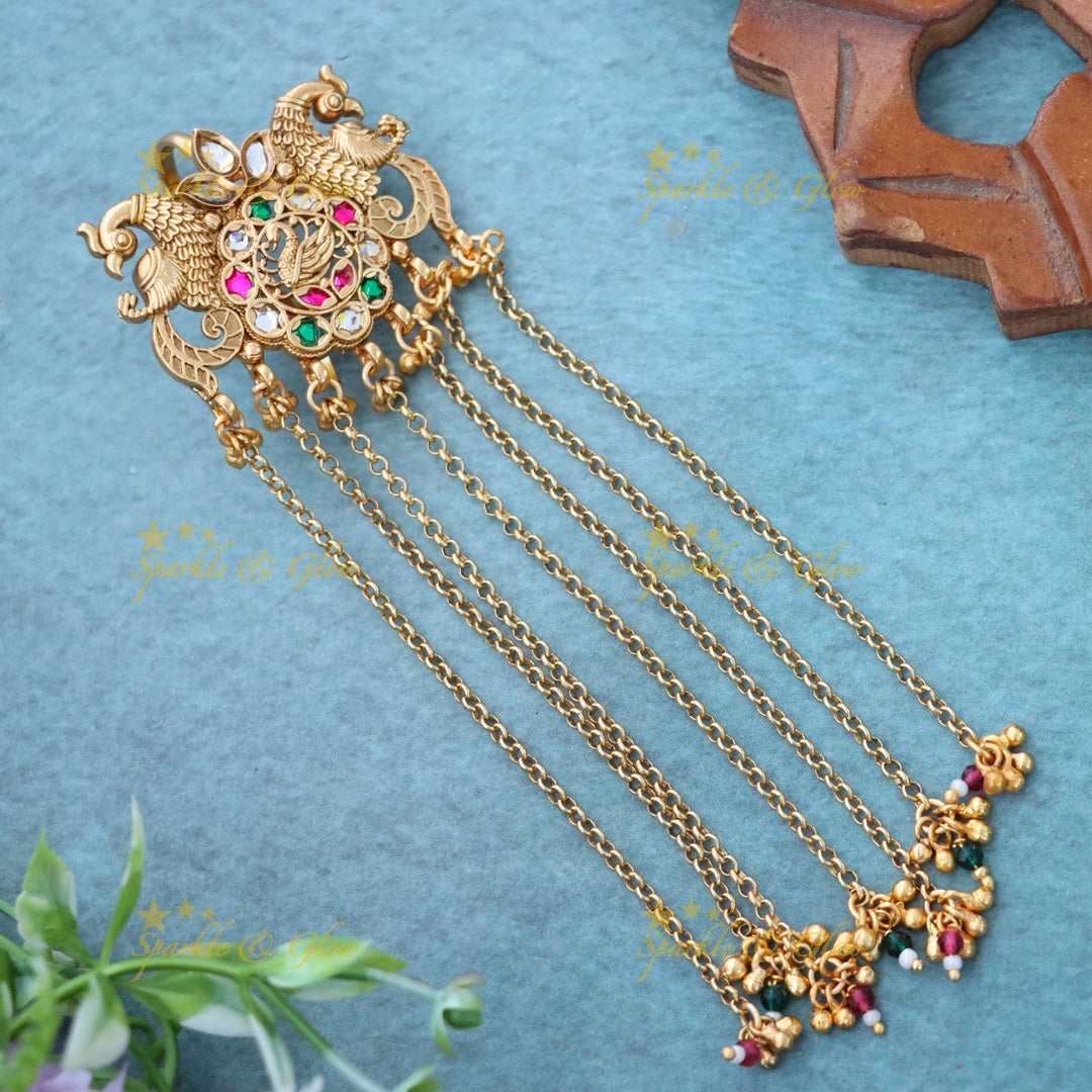 Exquisite Jadabilla Gold Hairpin for Festive Elegance
