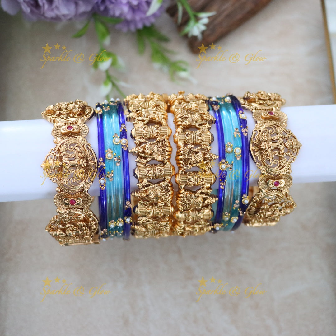 Exquisite Bridal Lakshmi Bangle Set - Premium Design