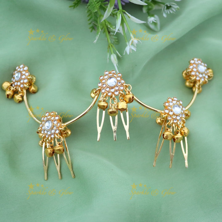 Elegant Gold Pearl Jadabilla Hair Ornament