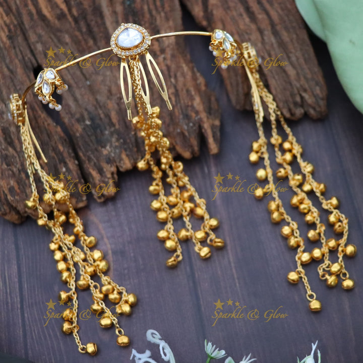 Exquisite Gold-Plated Jadabilla Hair Accessory
