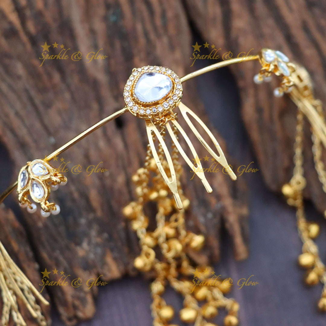 Exquisite Gold-Plated Jadabilla Hair Accessory