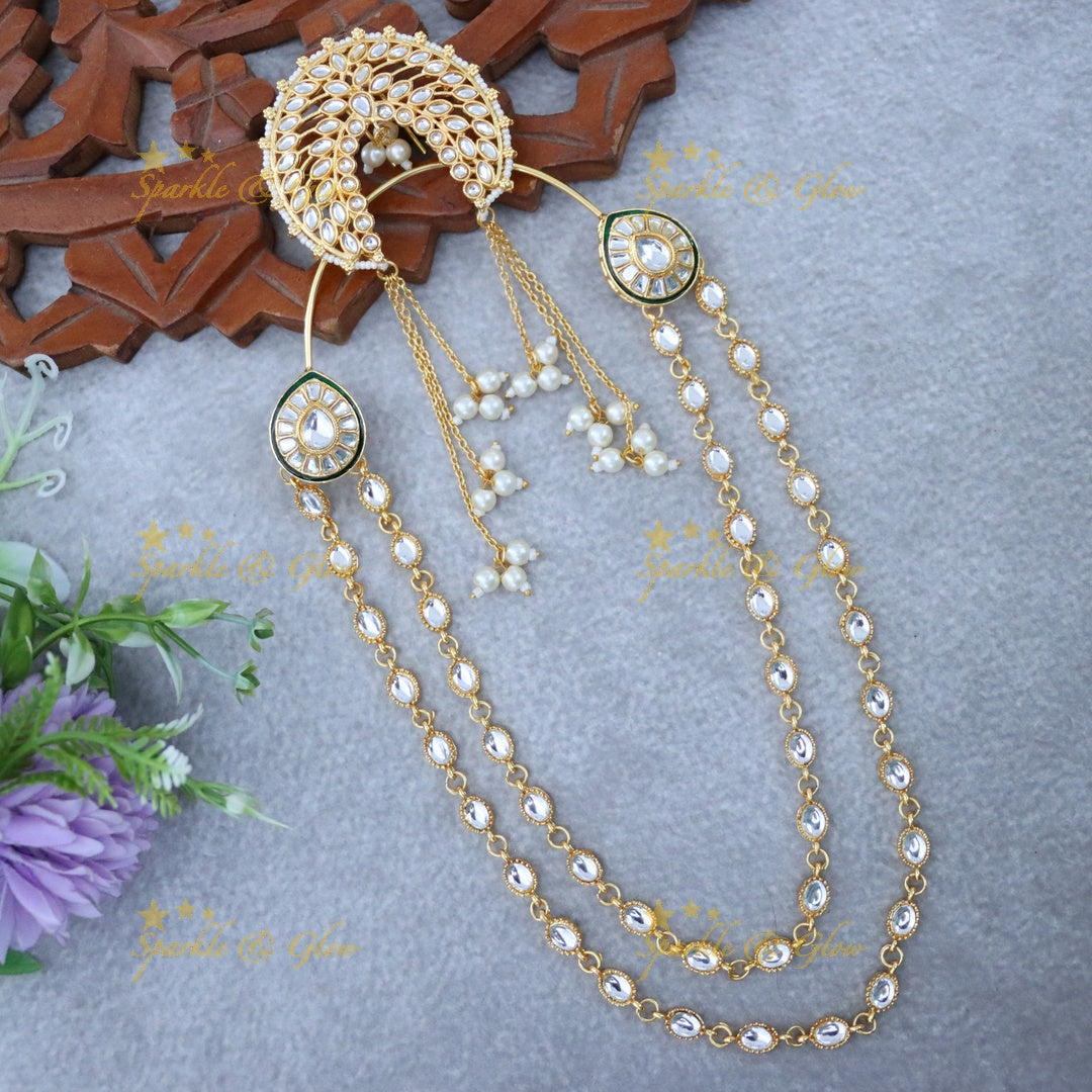 Exquisite Jadabilla Gold Hair Ornament - Elegance Redefined
