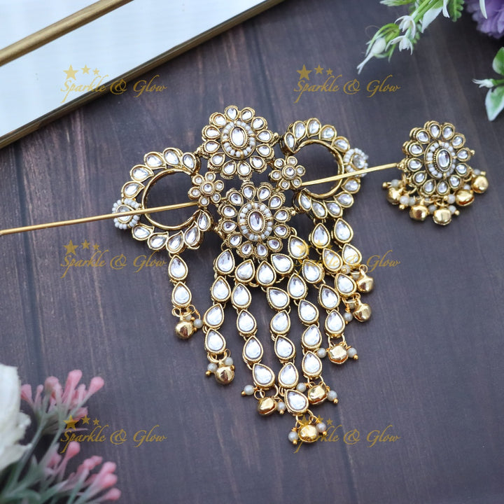 Premium Gold Jadabilla Hair Accessory for Weddings