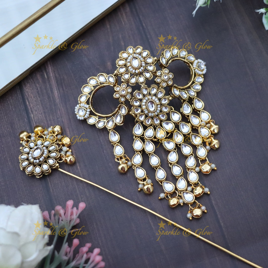 Premium Gold Jadabilla Hair Accessory for Weddings