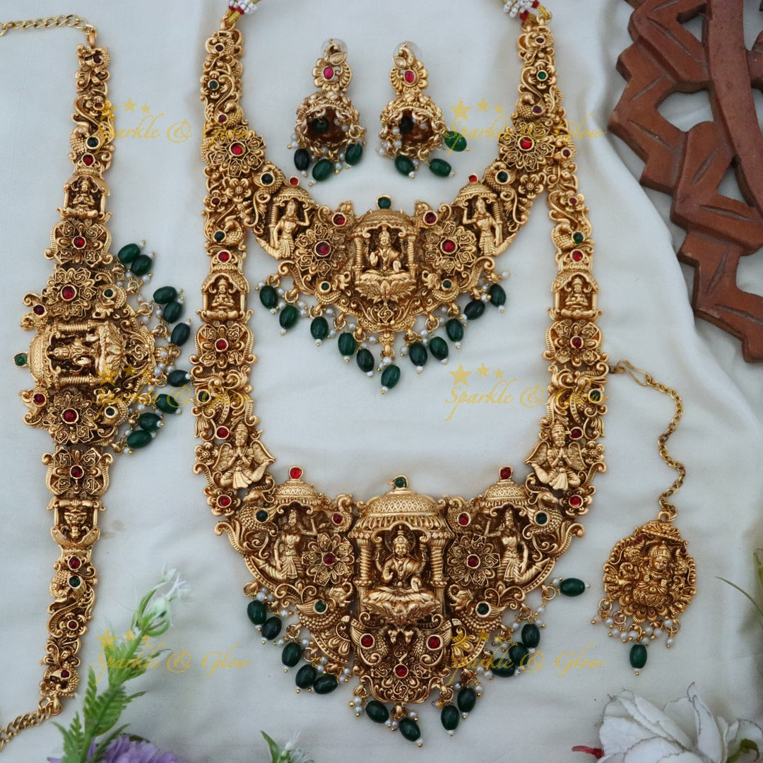 Exquisite Antique Bridal Jewellery Set - Sparkle & Glow