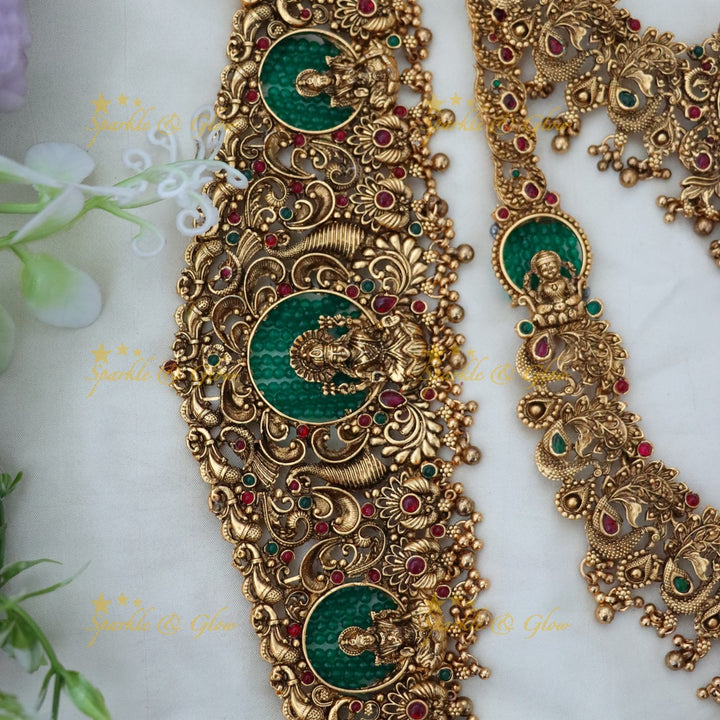Gold-Plated Temple Bridal Jewellery Set - Elegant & Timeless