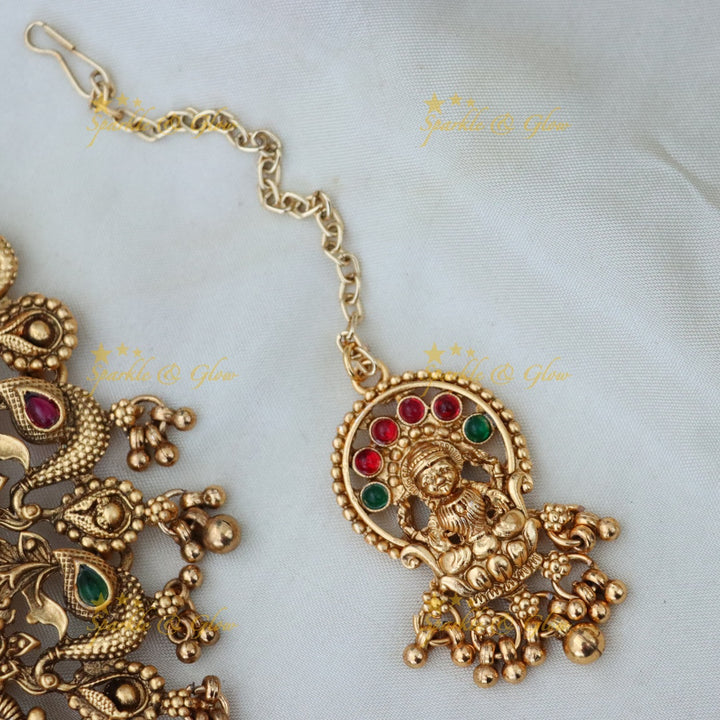 Gold-Plated Temple Bridal Jewellery Set - Elegant & Timeless
