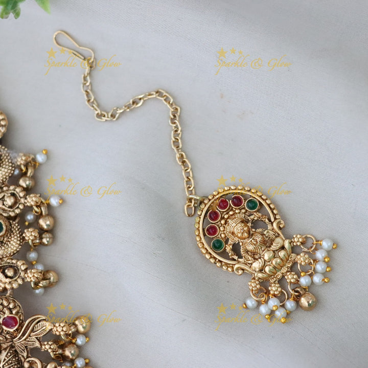 Gold-Plated Temple Bridal Jewellery Set - Elegant & Timeless