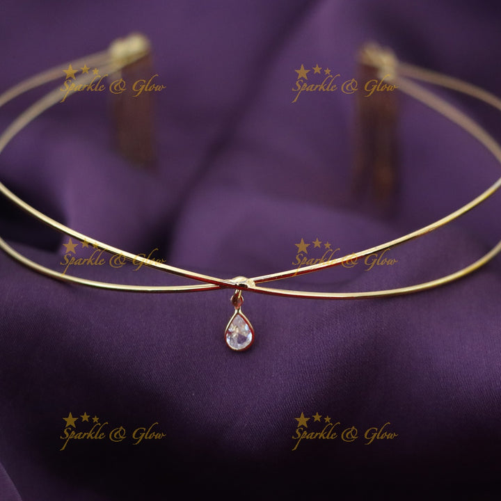 Elegant Gold-Plated Crystal Hair Band for Festive Glam