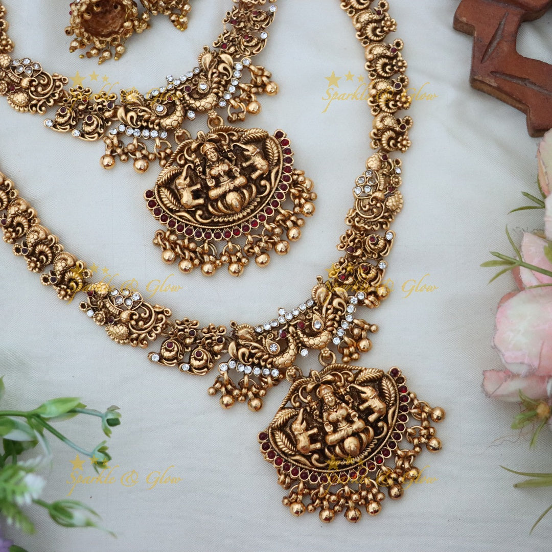 Exquisite Gold Plated Bridal Necklace Set for Weddings