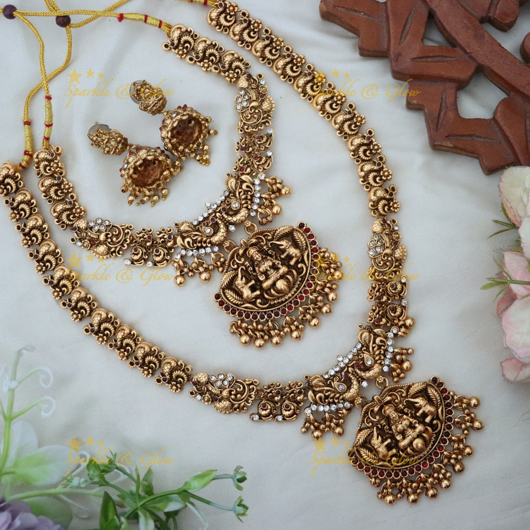 Exquisite Gold Plated Bridal Necklace Set for Weddings