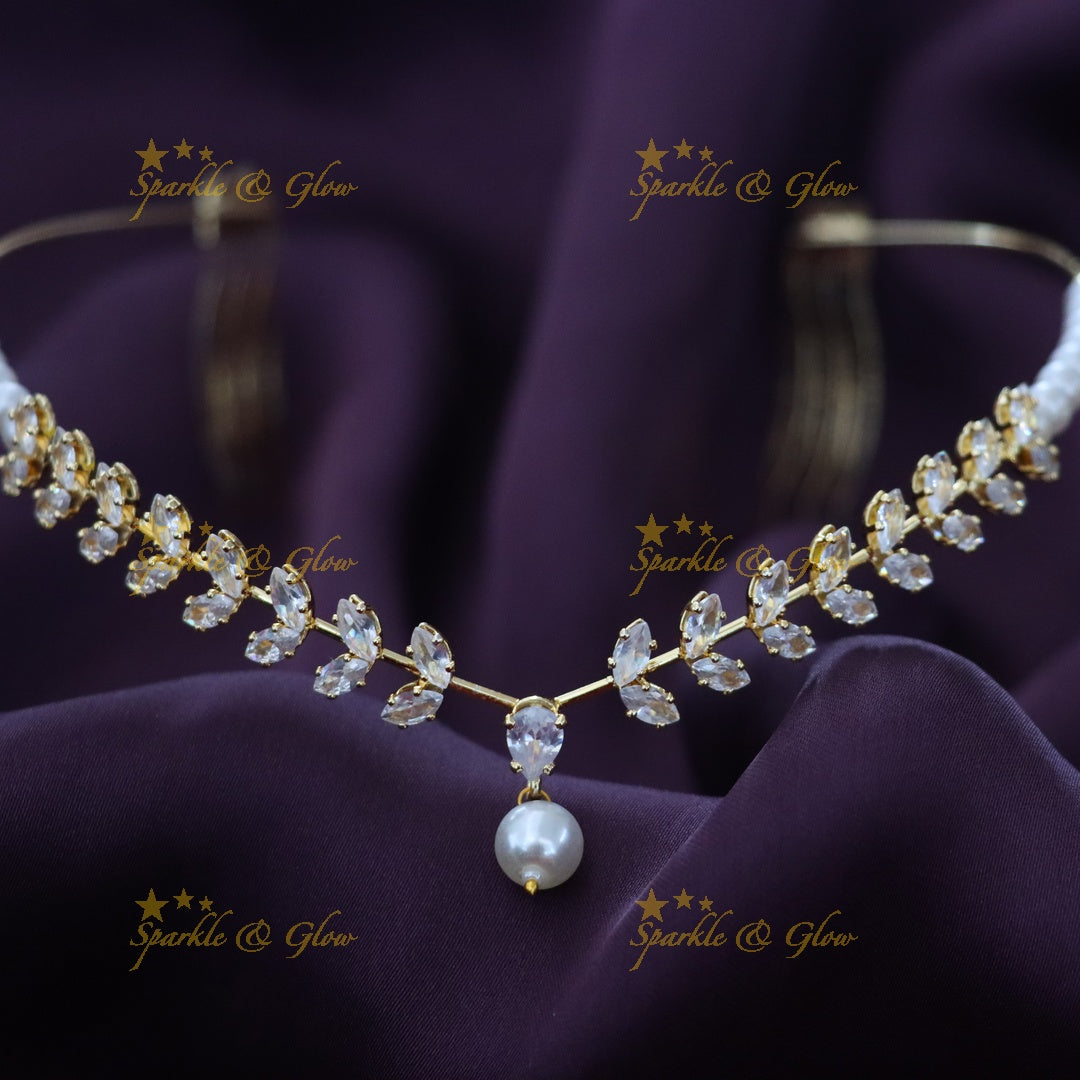 Elegant Crystal Pearl Hair Band for Wedding Style