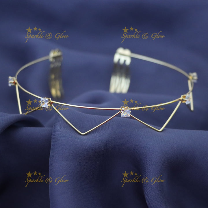 Elegance Redefined: Premium Gold-Plated Hair Band