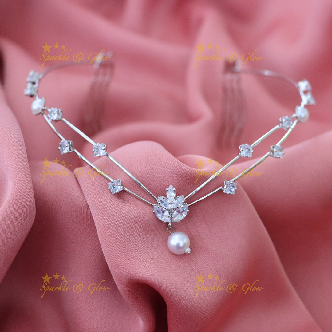 Luxurious Gold & Pearl Hair Band for Weddings