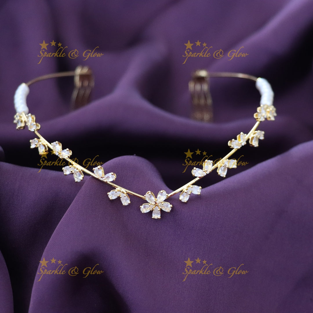 Crystal Floral Hair Band for Brides & Festive Occasions