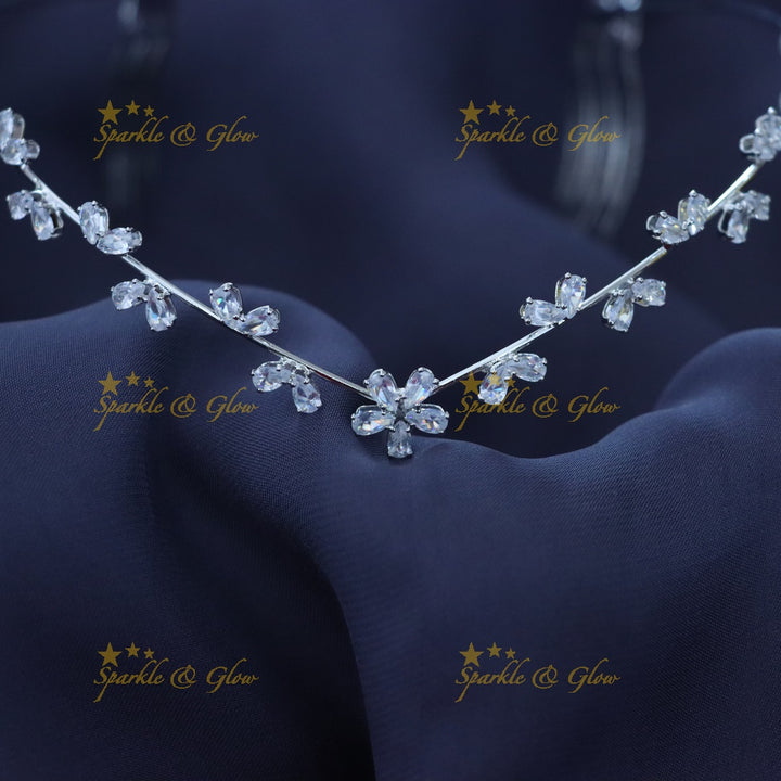 Crystal Floral Hair Band for Brides & Festive Occasions