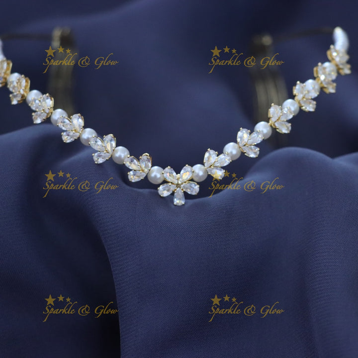 Exquisite Bridal Pearl & Crystal Hair Band