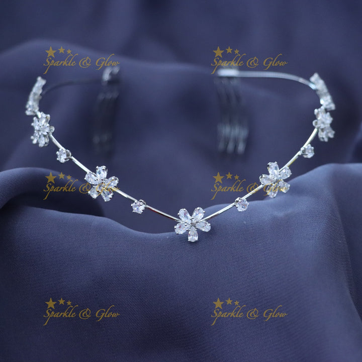 Elegant Crystal Floral Headband for Bridal Glamour