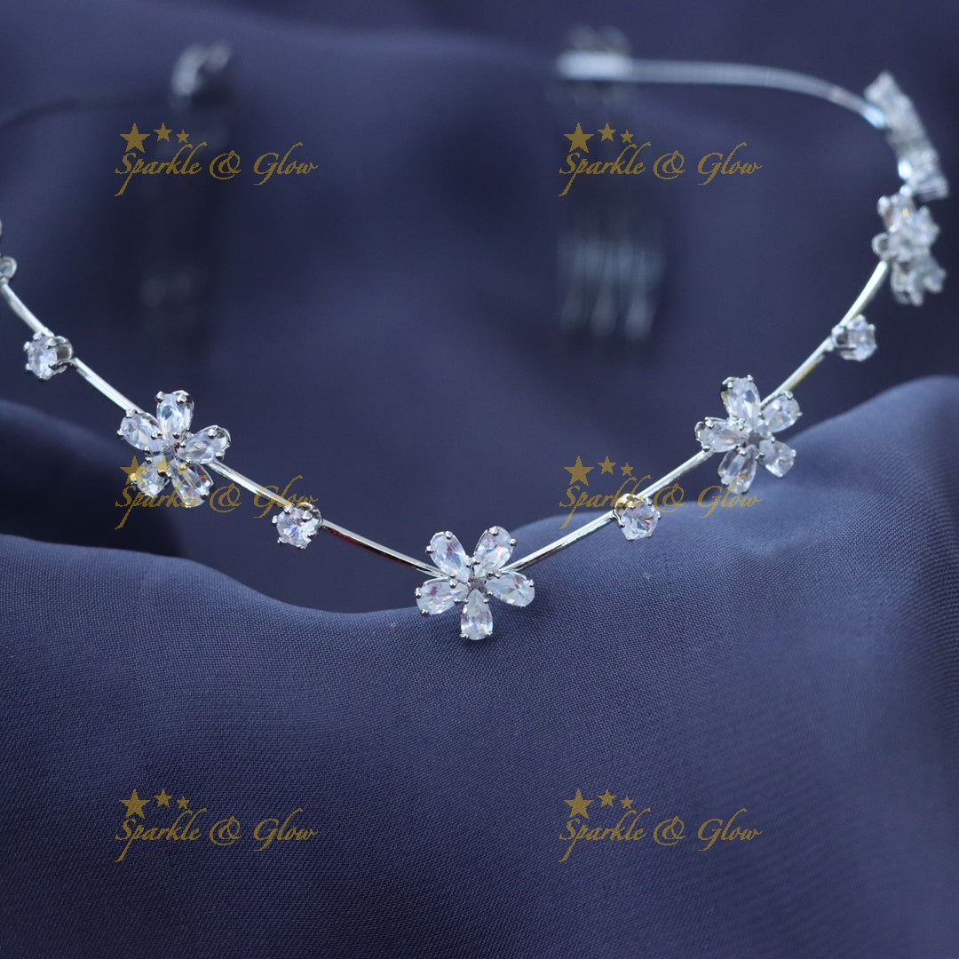 Elegant Crystal Floral Headband for Bridal Glamour