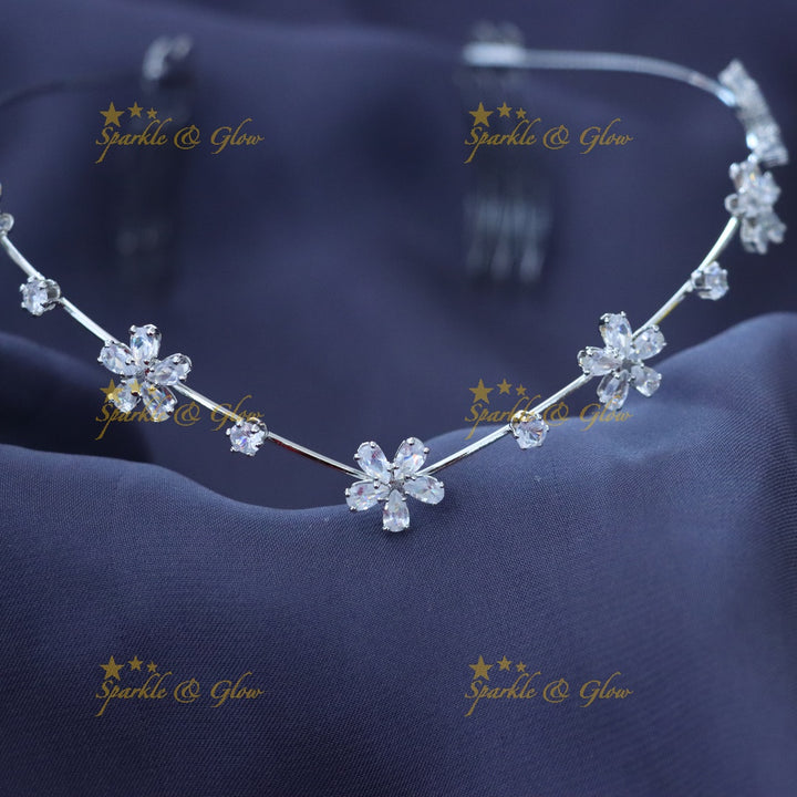 Elegant Crystal Floral Headband for Bridal Glamour