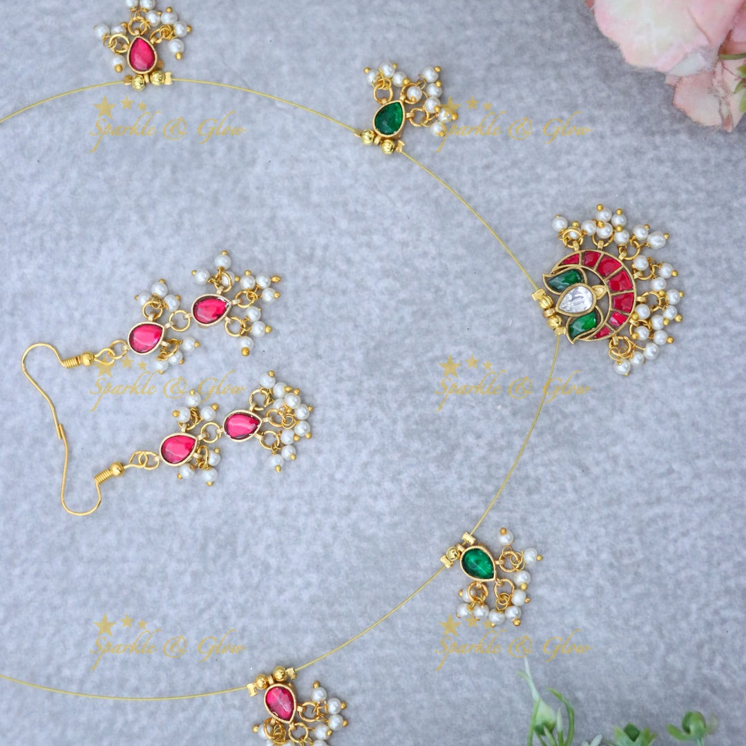 Stunning Gold & Pearl Necklace Set