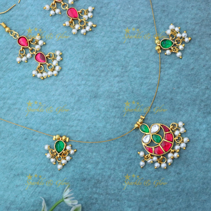 Exquisite Gold Invisible Necklace Set for Festive Glamour