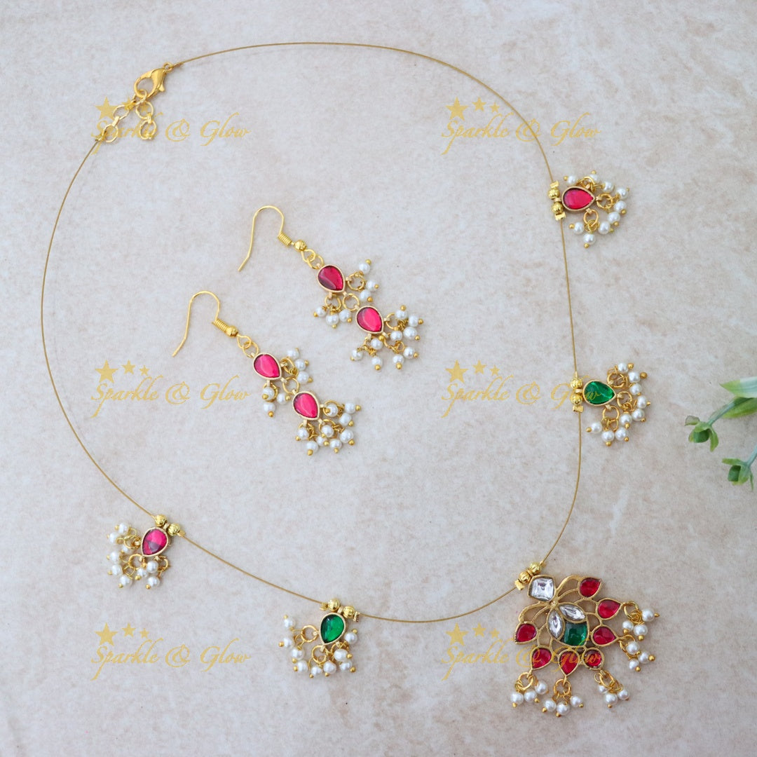Gold-Plated Necklace Set for Weddings & Festive Celebrations