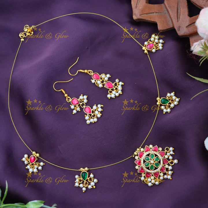 Elevate Your Look with Our Gold-Tone Festive Necklace