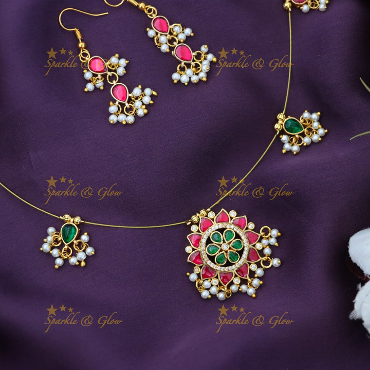 Elevate Your Look with Our Gold-Tone Festive Necklace