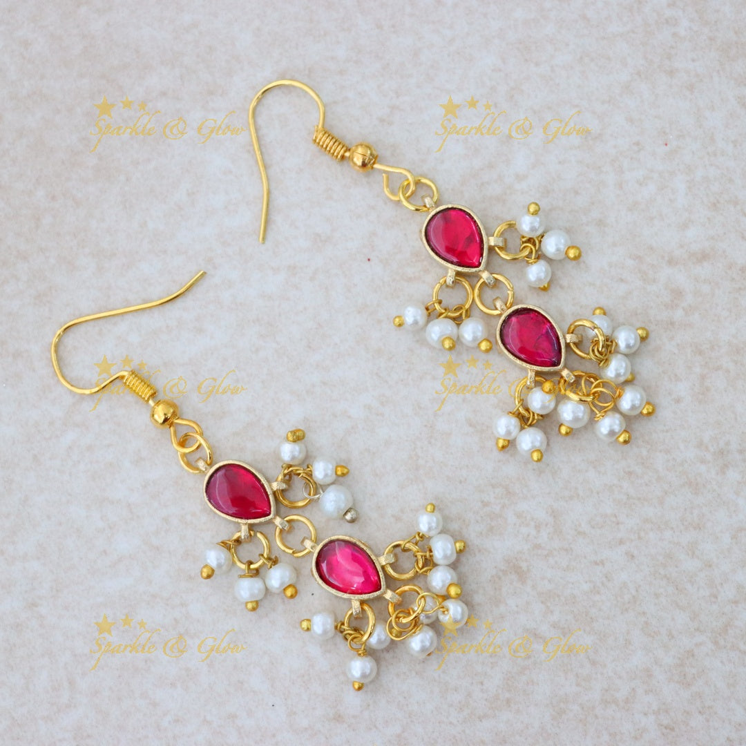 Dazzling Gold Wedding Necklace Set with Earrings