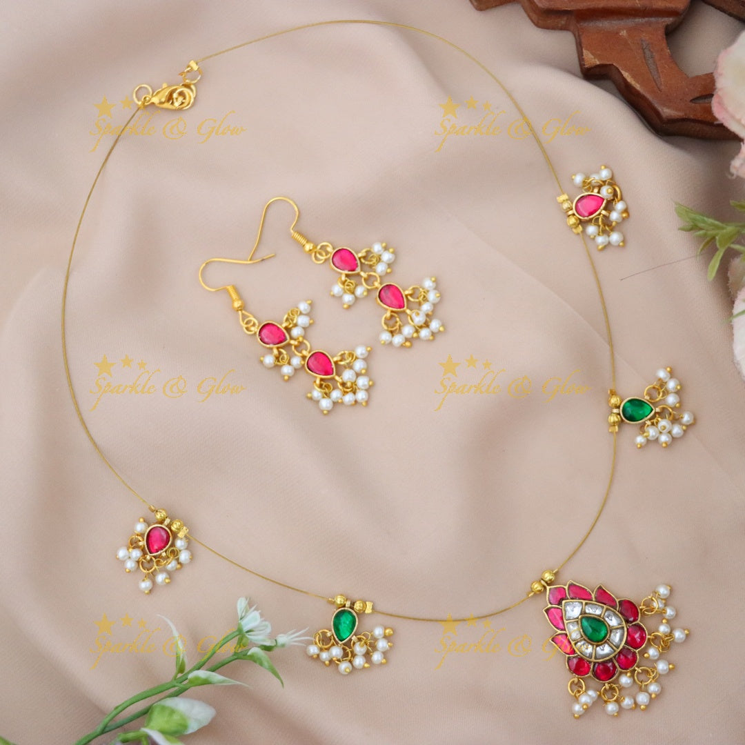 Elegant Gold-Inspired Necklace Set for Festivals