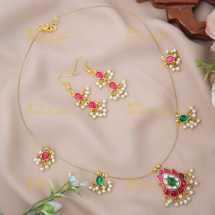 Elegant Gold-Inspired Necklace Set for Festivals