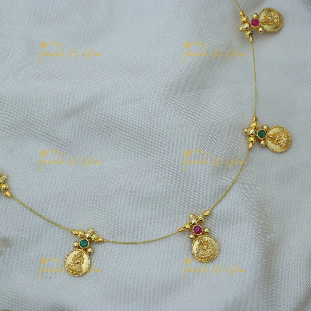 Elegant Gold-Plated Invisible Necklace for Festive Occasions