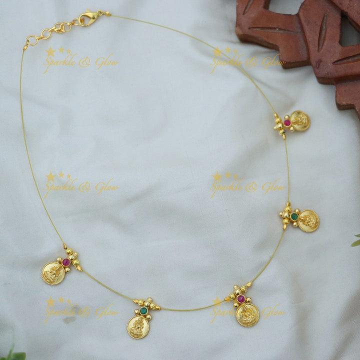 Elegant Gold-Plated Invisible Necklace for Festive Occasions