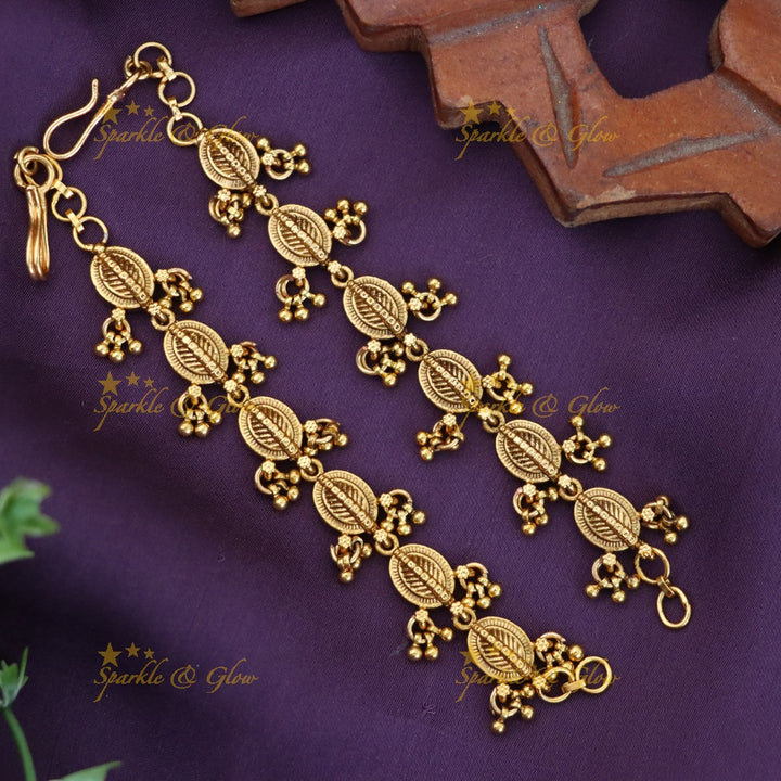Exquisite Gold Earchain Perfect for Weddings & Festivals